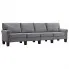 Czteroosobowa jasnoszara sofa - Alaia 4X