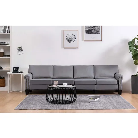 Luksusowa czteroosobowa sofa jasnoszara Alaia 4X