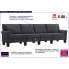 Luksusowa czteroosobowa sofa ciemnoszara Alaia 4X