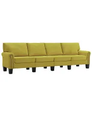 Luksusowa czteroosobowa zielona sofa - Alaia 4X