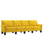 Czteroosobowa żółta sofa - Alaia 4X w sklepie Edinos.pl