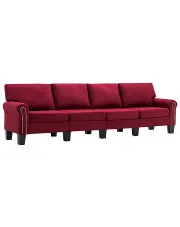 Czteroosobowa czerwona sofa - Alaia 4X