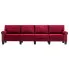 Luksusowa czteroosobowa sofa czerwona Alaia 4X