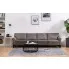 Luksusowa czteroosobowa sofa taupe Alaia 4X 