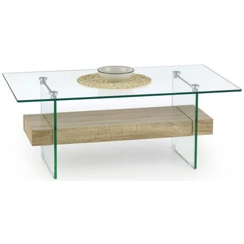 Zdjęcie produktu Szklana ława Dantes - dąb sonoma.