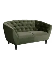 Ciemnozielona sofa welurowa - Galax 2X w sklepie Edinos.pl