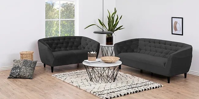 Szara sofa Galax 2X - glamour