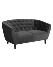 Ciemnoszara sofa welurowa - Polli 2X w sklepie Edinos.pl