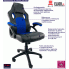 Czarno niebieski fotel obrotowy Awerte 2X