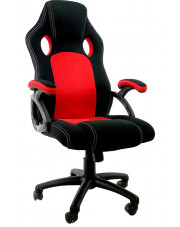 Czarno-czerwony fotel gamingowy - Awerte 3X w sklepie Edinos.pl