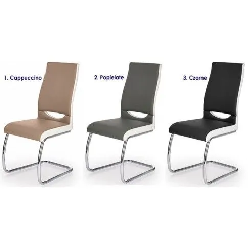 Zdjęcie czarne krzesło tapicerowane Delmo | Edinos.pl