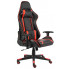 Czarno-czerwony fotel gamingowy - Libar