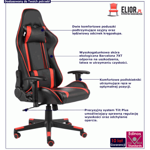 Ergonomiczny fotel dla gracza Libar