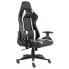 Czarno-białe krzesło gamingowe obrotowe - Libar
