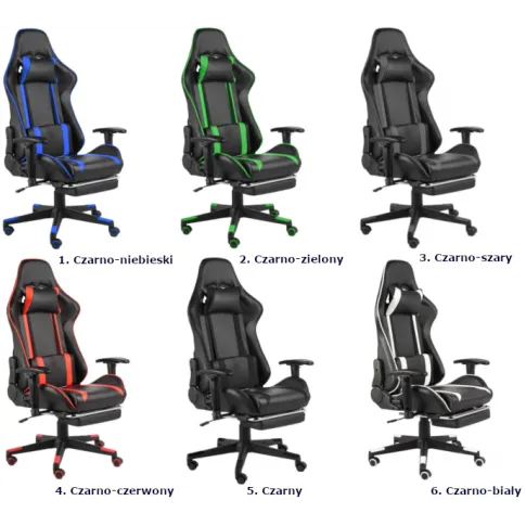 Wybrana kolorystyka foteli ergonomicznych Epic Gamer.