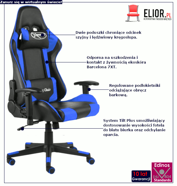 Fotel Zexo: właściwości