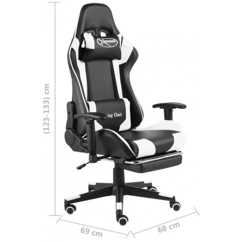 Wymiary fotela gamingowego z podnóżkiem Divinity