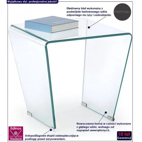 Fotografia Kwadratowa ława z giętego szkła Fanzi z kategorii Ławy i stoliki