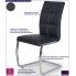 Fotografia Krzesło tapicerowane Levon - czarne z kategorii Salon