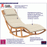 Drewniany kremowy leżak ogrodowy Afis 3X