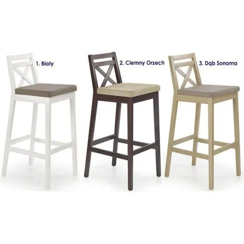 Zdjęcie białe wysokie krzesło barowe Ravix 2X | Edinos.pl