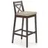 Zdjęcie produktu Wysokie krzesło do baru Ravix 2X - ciemny orzech.