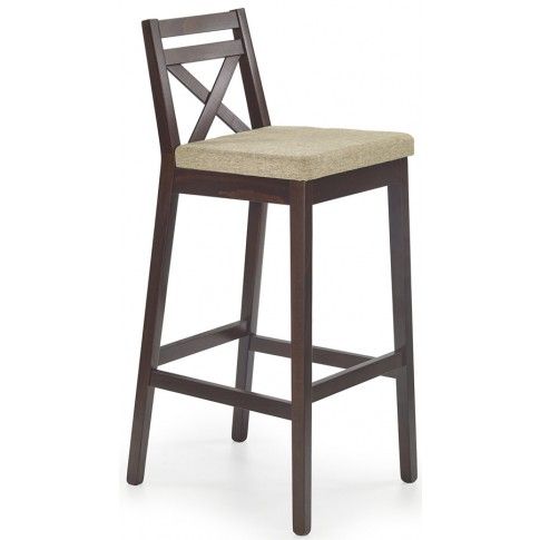 Zdjęcie produktu Wysokie krzesło do baru Lidan 2X - ciemny orzech.