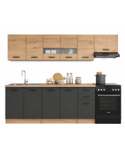 Komplet mebli do kuchni dąb artisan - Avela 2X w sklepie Edinos.pl