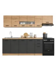 Komplet mebli do kuchni dąb artisan - Avela 2X w sklepie Edinos.pl