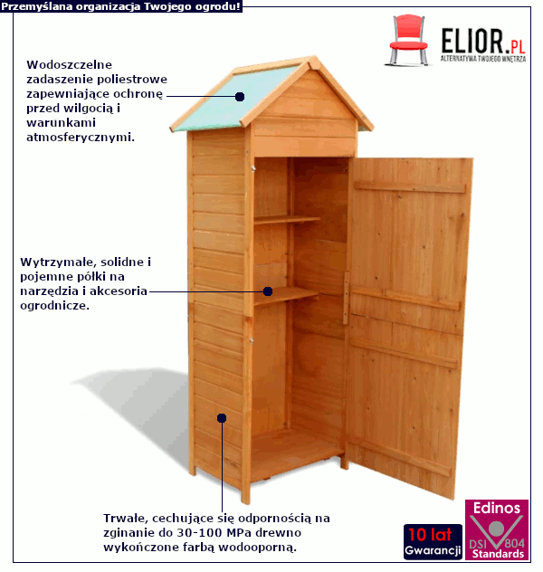 Szafa ogrodowa Garda: cechy produktu