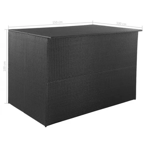 Czarna skrzynia ogrodowa Rattano wymiary