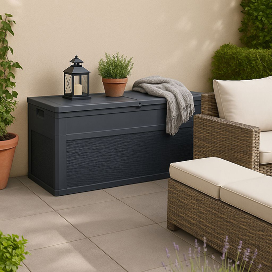 Skrzynia ogrodowa antracyt Vegi
