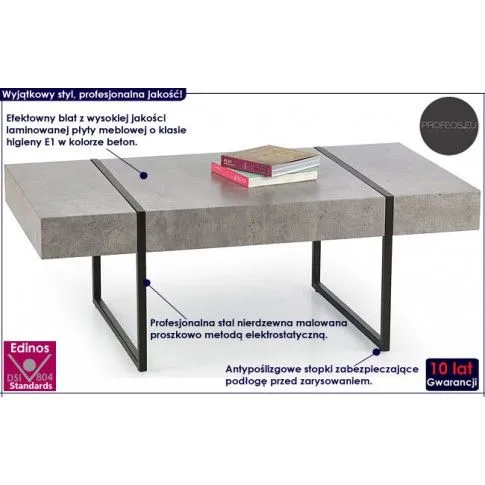 Fotografia Industrialna ława Seram - beton + czarna z kategorii Ławy i stoliki