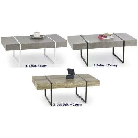 Zdjęcie industrialna ława beton, czarna Seram | Edinos.pl