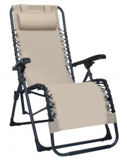 Kremowe składane krzesło tarasowe – Rovan