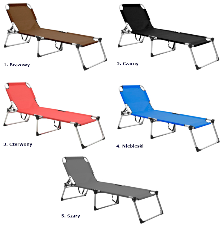 Kolorystyka leżaków Tulip