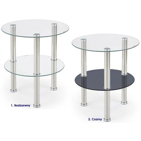 Zdjęcie czarna okrągła ława szklana Roxa | Edinos.pl