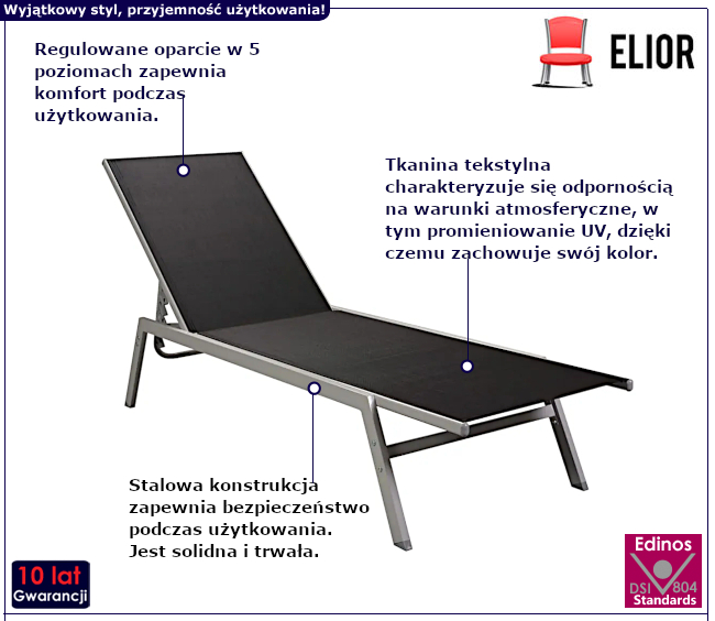 Leżak ogrodowy Dalia