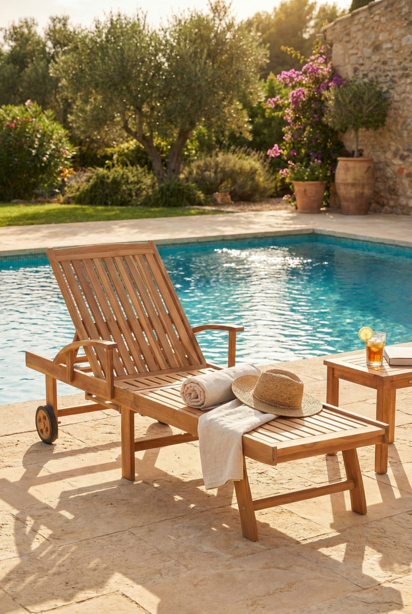Aranżacja tarasu z leżakiem ogrodowym - Horta 2X