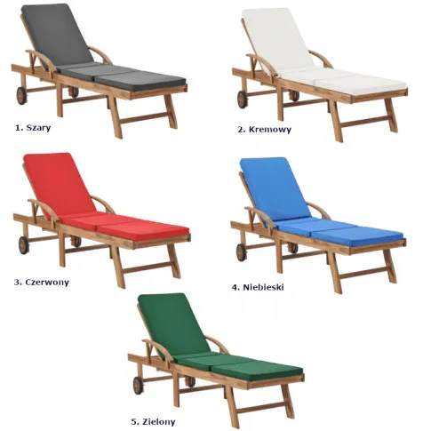 Gama kolorystyczna leżaków Santori