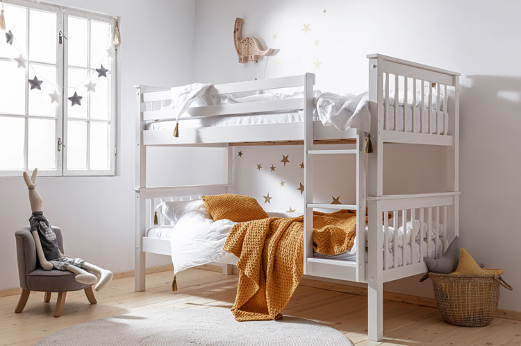 Drewniane łóżko dziecięce Toca 2X piętrowe