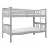 Szare łóżko piętrowe dla dzieci Dekoma 2X
