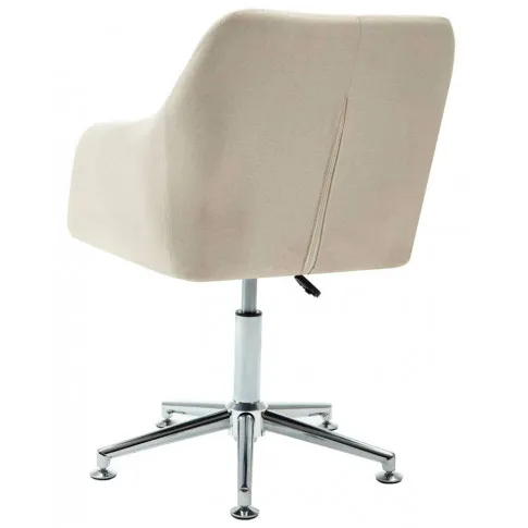 Nowoczesne tapicerowane kremowe krzesło biurowe Dakar