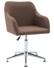 Brązowe nowoczesne obrotowe krzesło biurowe - Dakar w sklepie Edinos.pl