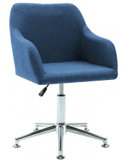 Niebieskie nowoczesne biurowe krzesło obrotowe - Dakar w sklepie Edinos.pl