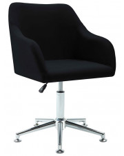 Czarne tapicerowane krzesło obrotowe do biura - Dakar w sklepie Edinos.pl