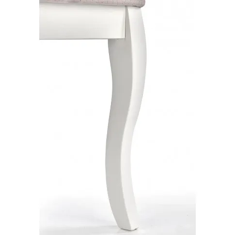 Białe krzesło medalion z popielatym siedziskiem Windsor