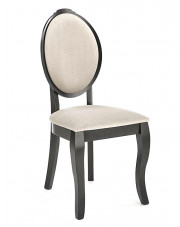 Czarne bankietowe krzesło medalion - Windsor