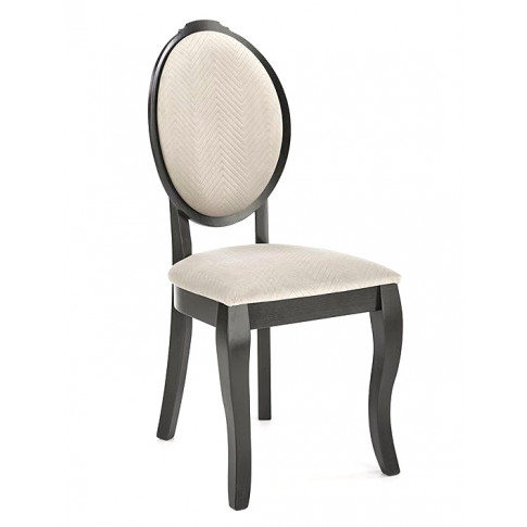 Czarne drewniane krzesło medalion Windsor