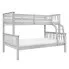 Szare drewniane łóżko piętrowe dla dzieci Dekoma 3X